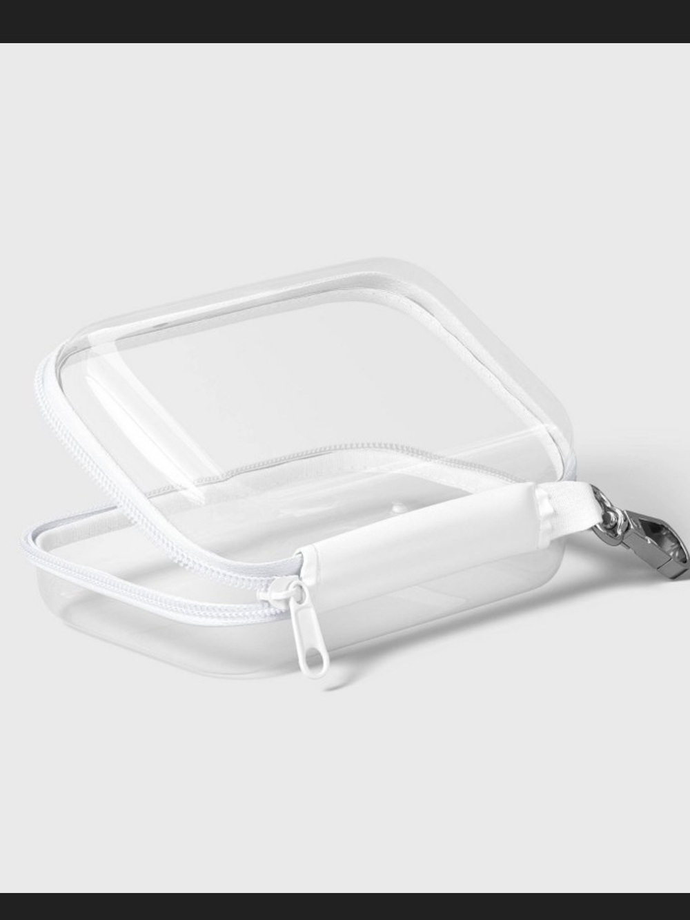 Target Up & Up clear hard side zip keychain case NWT